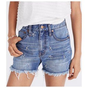 MADEWELL The Perfect Jean Short Daisy Embroidered